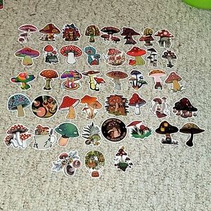 3/$15 Deal 🎉 Set of 43 🍄‍🟫 Mushroom Stickers